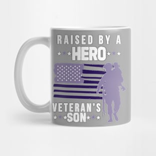 Purple up for military children - Raised by a hero veteran's son Mug